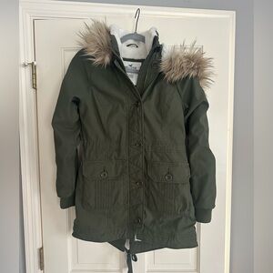 Hollister Coat with Fur Trim